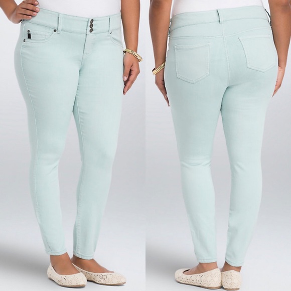 mint green jeggings